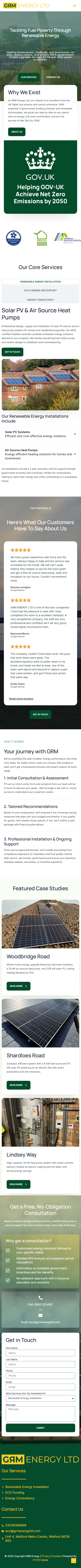 GRM Energy Mobile Website