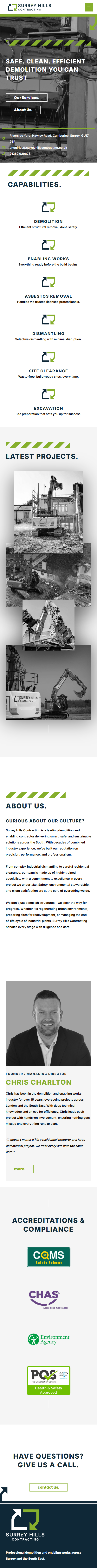 Surrey Hills Mobile Website